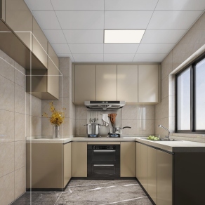 现代家居厨房3D模型下载